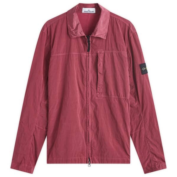

Куртка-Рубашка из нейлона и металла Stone Island, розовый
