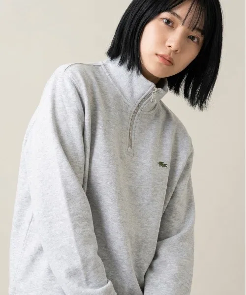 Свитшот Lacoste с молнией, унисекс, темно-синий