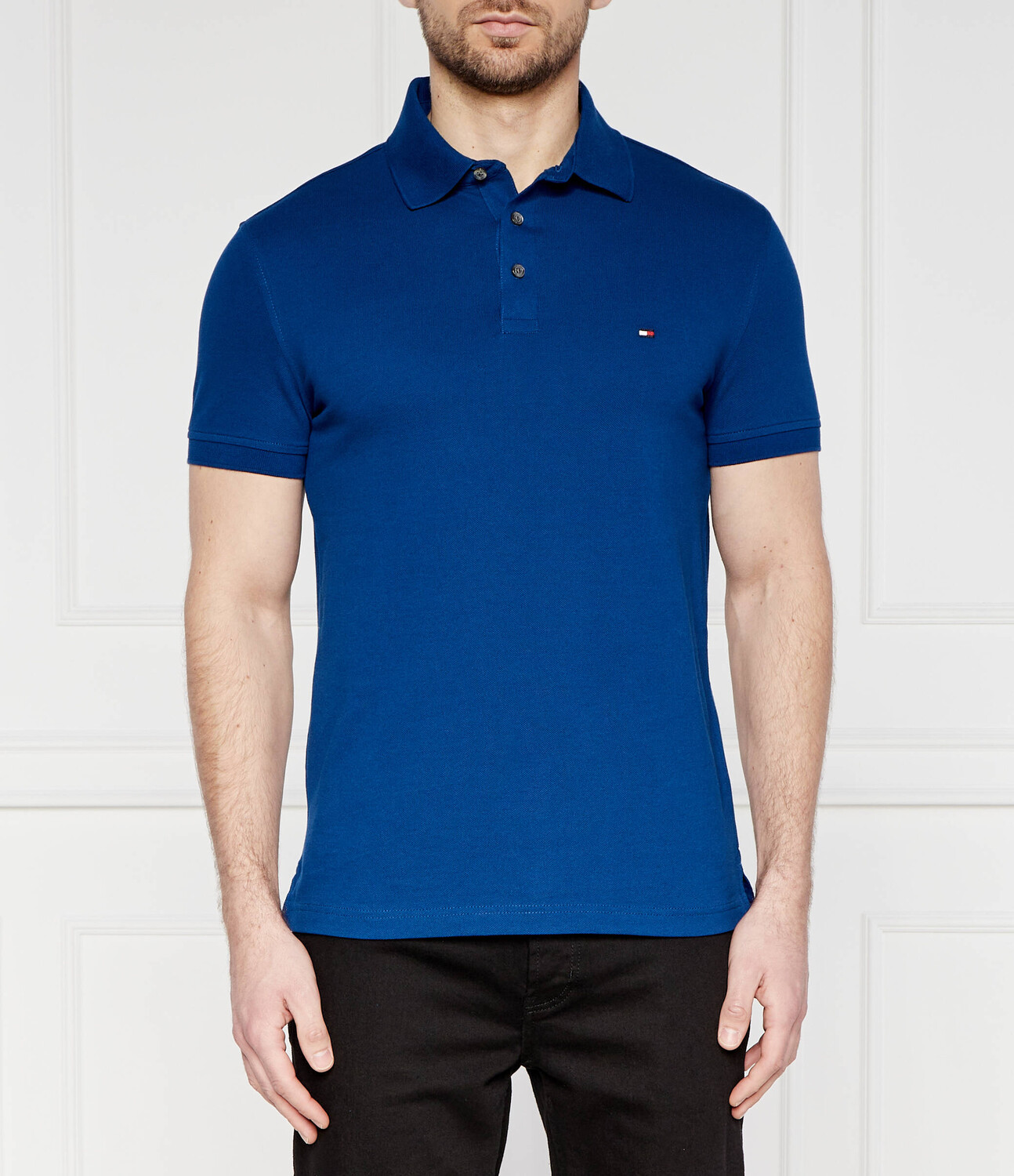 

Поло Tommy Hilfiger Slim Fit pique, темно-синий