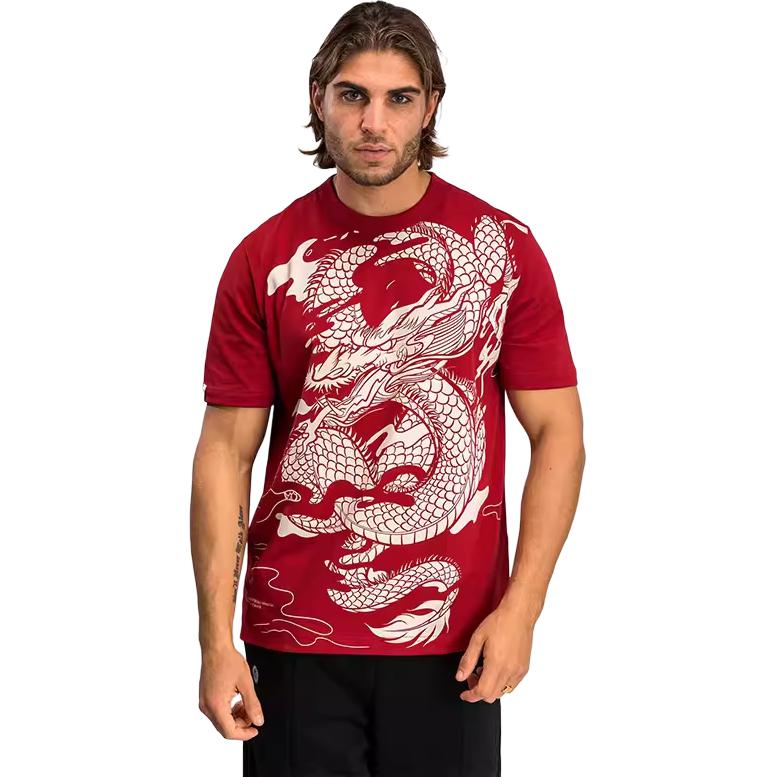 

Футболка мужская с круглым вырезом, умеренный прямой крой VENUM, cherry красный/айвори-425