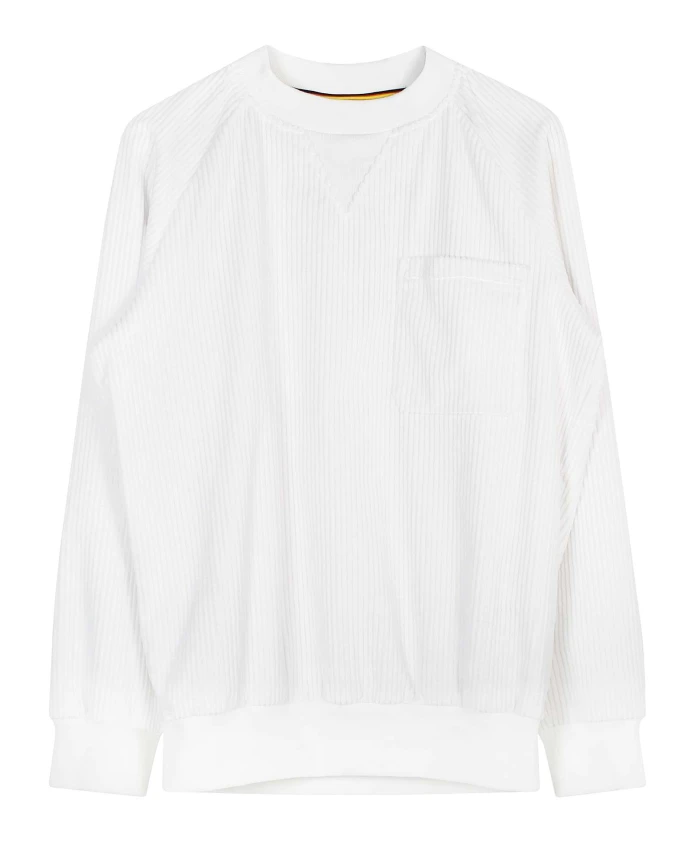 

Белая бархатная толстовка с длинными рукавами K-Way, белый