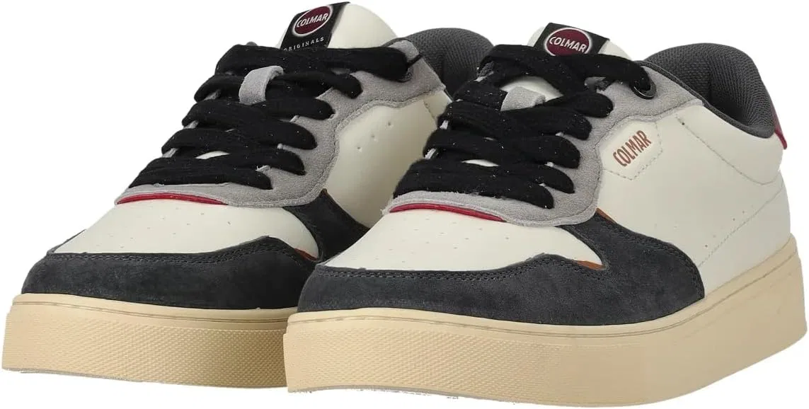 Кроссовки Colmar Tokyo Blender Off, White Black Burgundy — фото 4