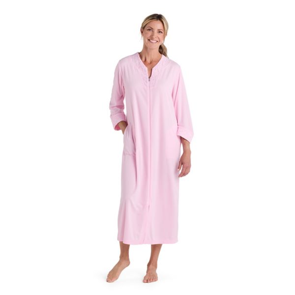 

Женский махровый халат с длинной молнией Miss Elaine Essentials, розовый