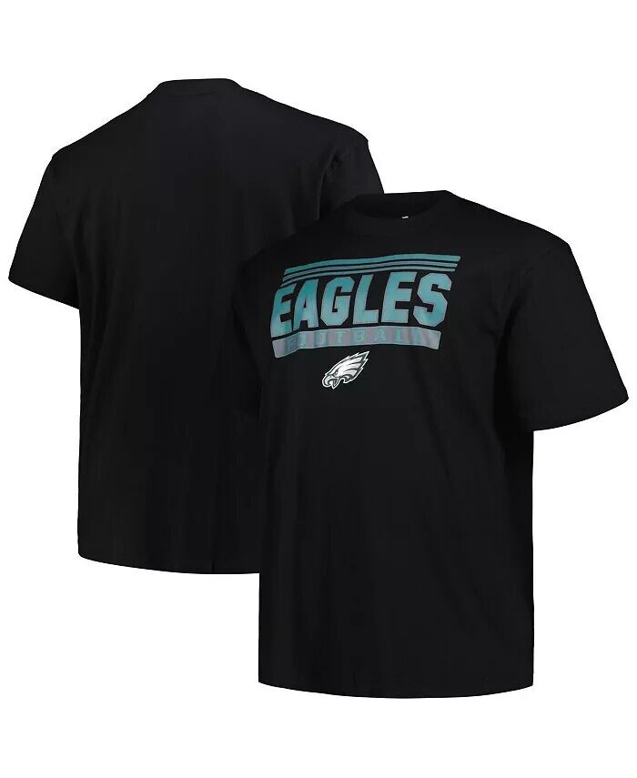 

Мужская черная футболка Philadelphia Eagles Big Tall Pop Fanatics, черный