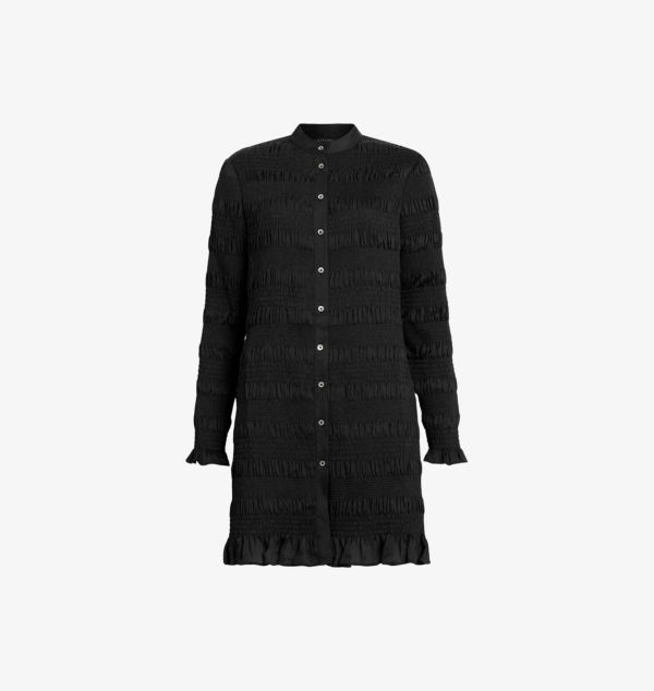 

Мини-Платье из гофрированной ткани Allsaints, черный