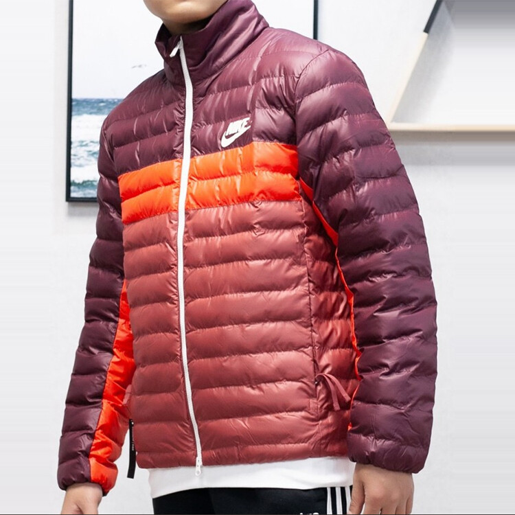 Стеганая куртка мужская Night Maroon Nike, бордовый — фото 4