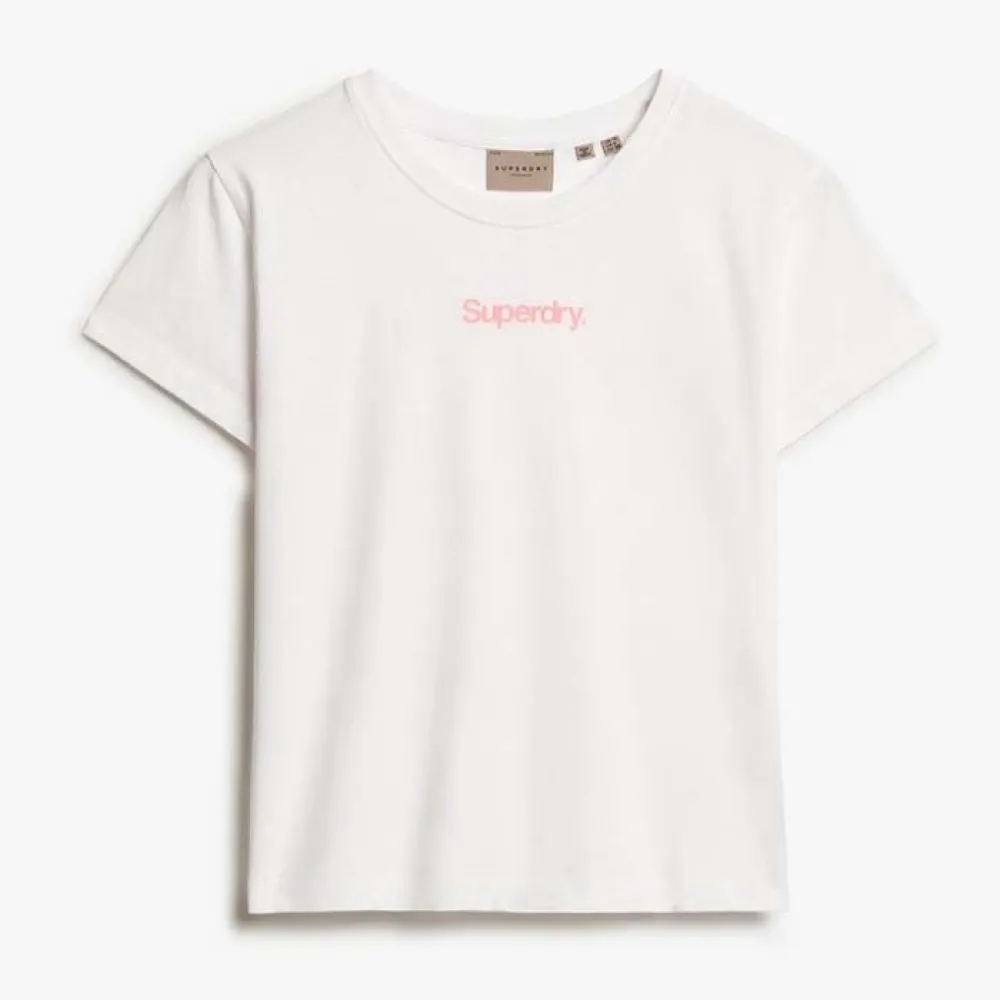 Футболка с коротким рукавом Superdry Core Logo City Fitted, белый — фото 3