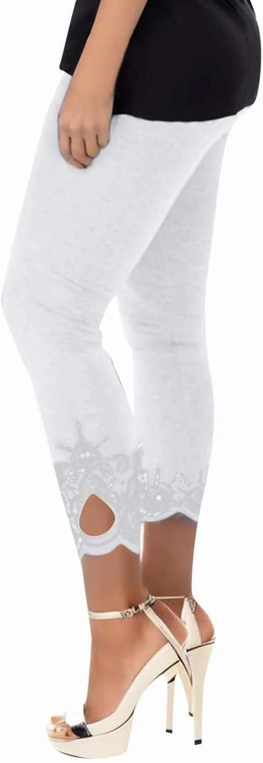 

Плюс сайз капри для женщин джин леггинсы хай райз стрейч деним