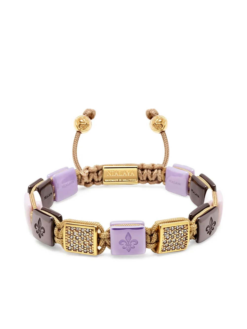 

Браслет Ceramic Flatbead Nialaya Jewelry, фиолетовый