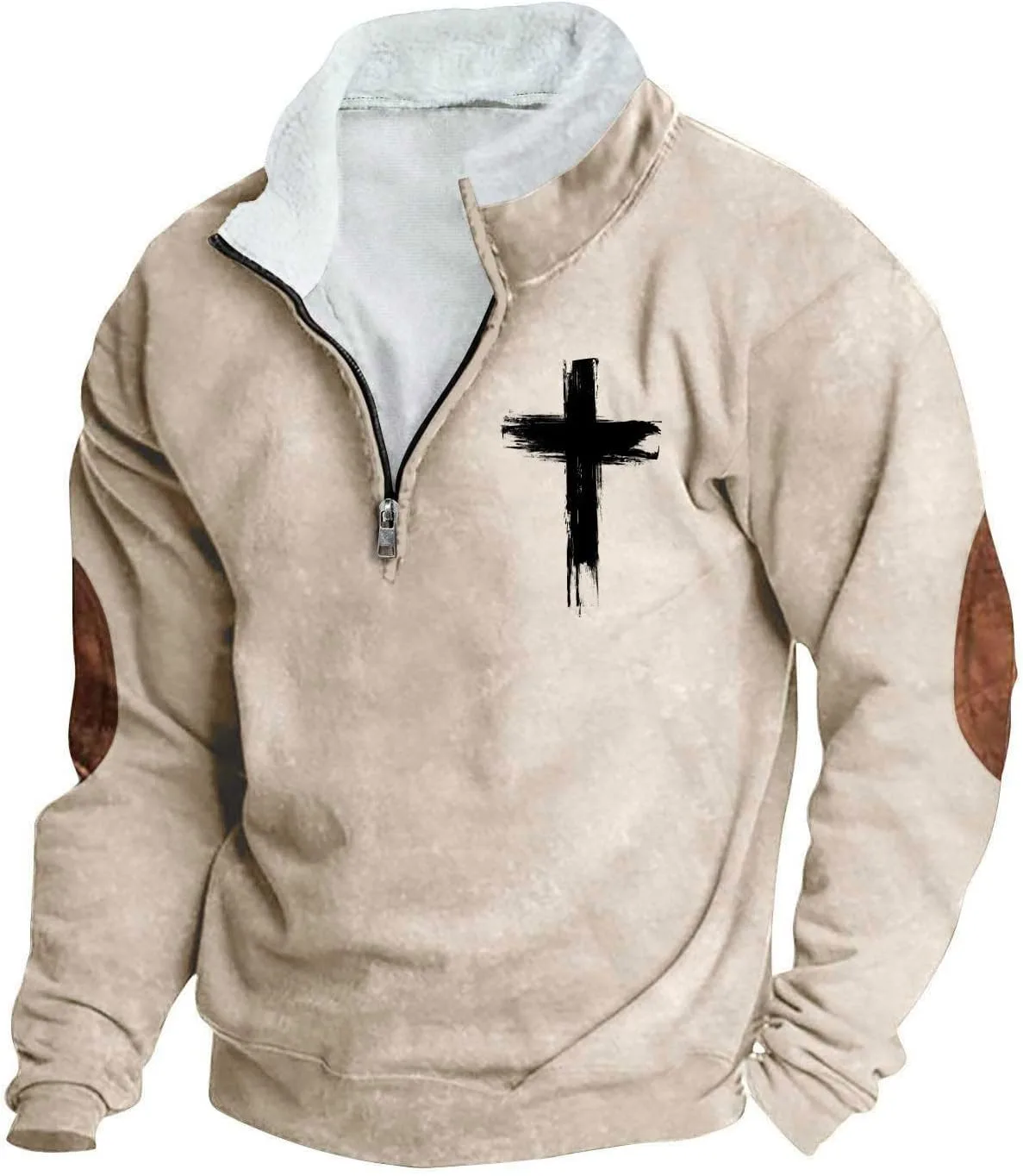 

Толстовка с капюшоном на четверть молнии, мужская, с принтом