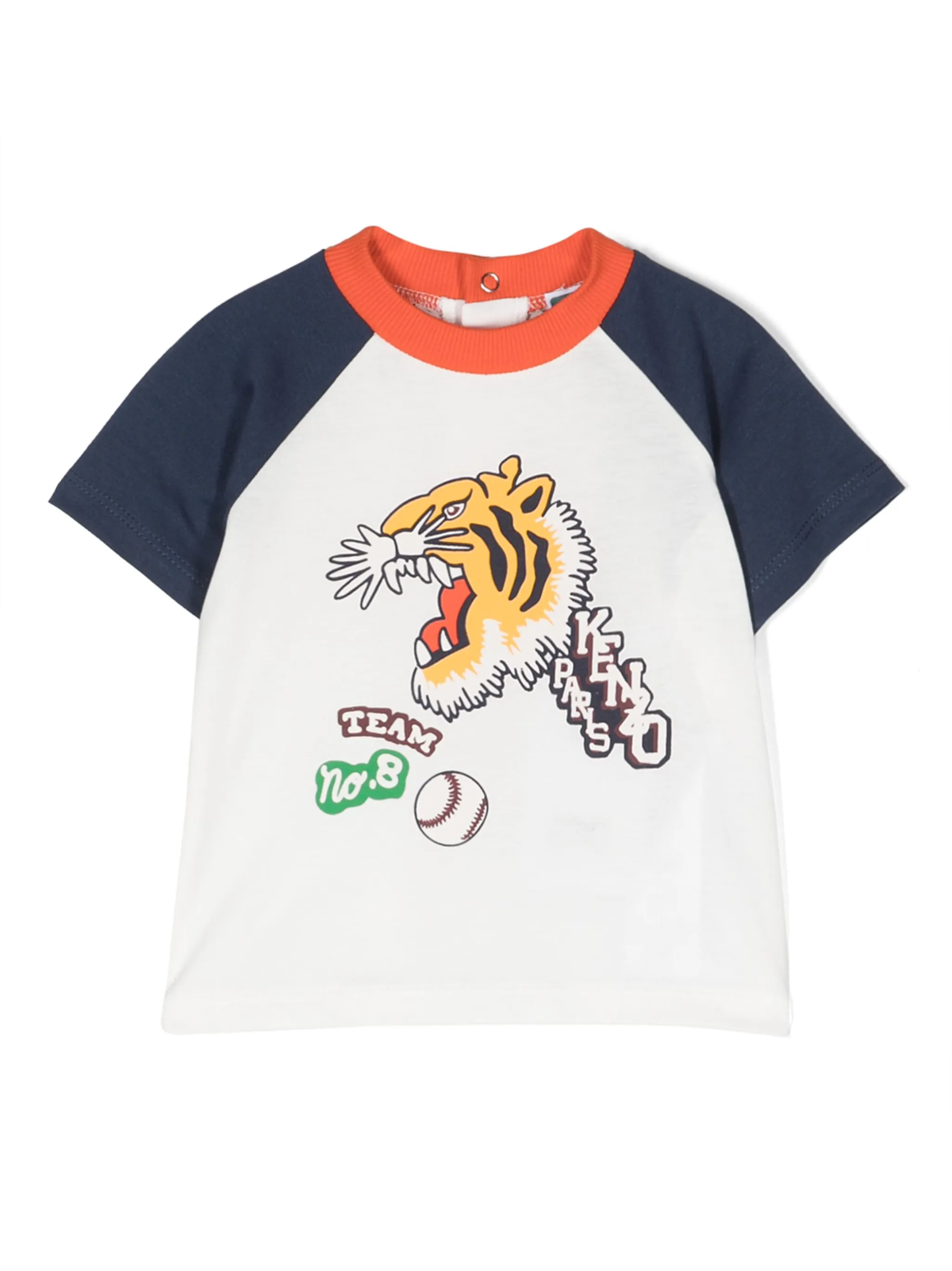 

Футболка с графичным принтом Kenzo Kids, белый