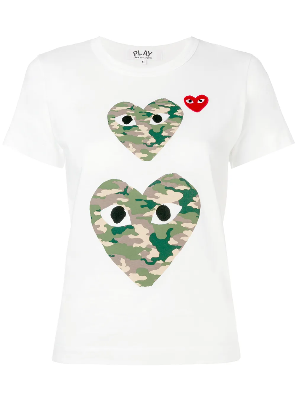

Футболка с принтом сердец Comme Des Garçons Play, белый