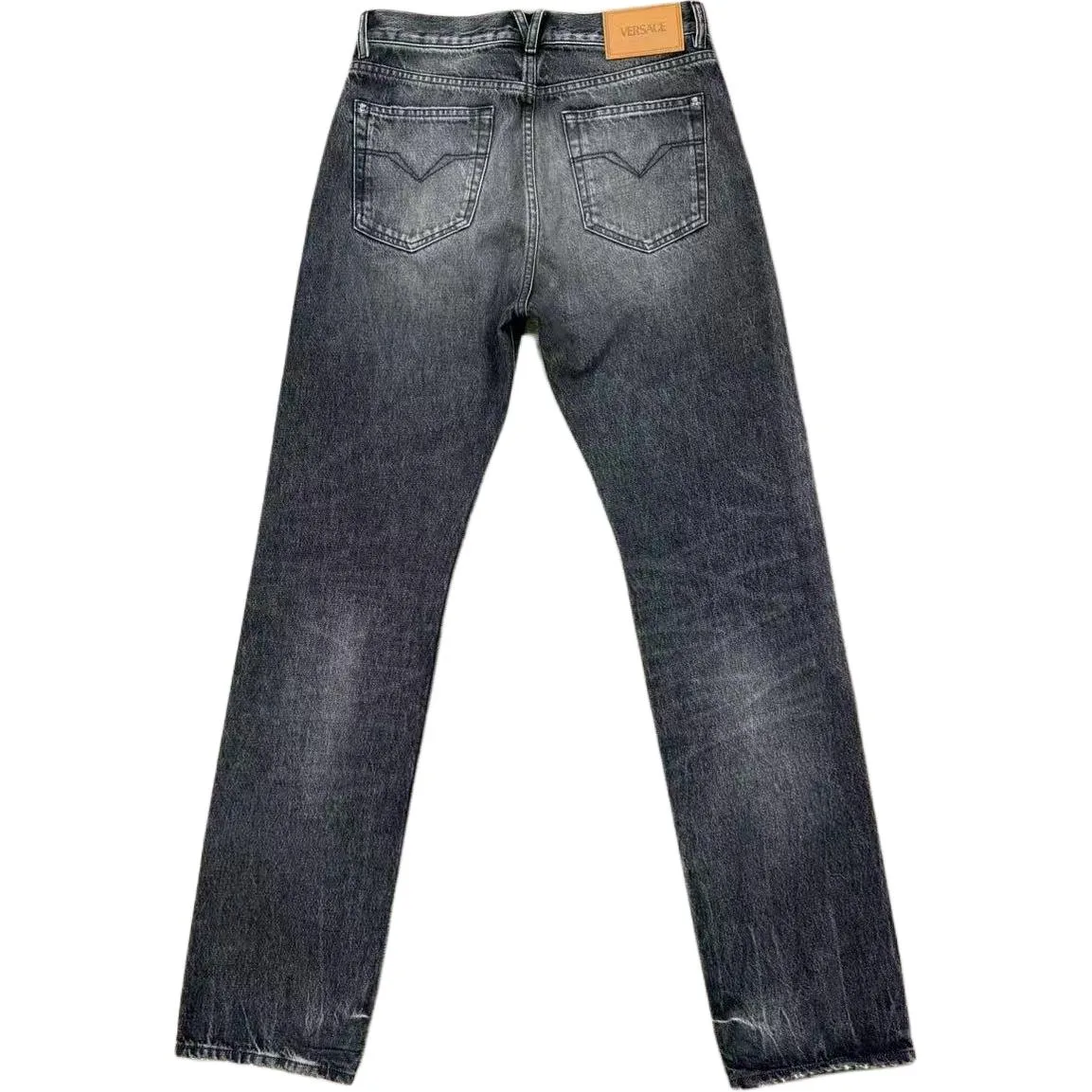 VERSACE Джинсы Men's Gray Moderate Straight Fit — фото 3