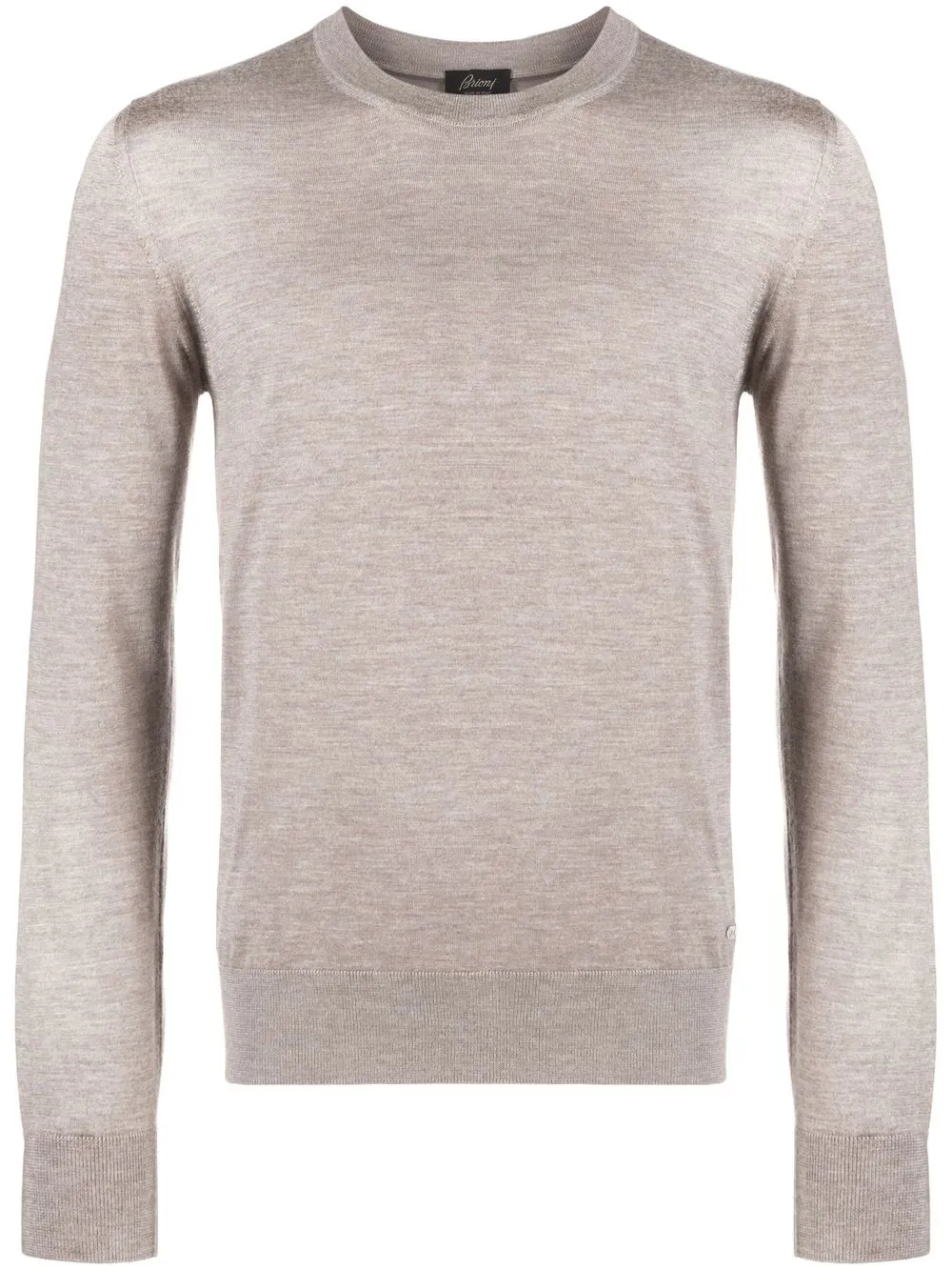 

Джемпер из смесового кашемира с круглым вырезом Brioni, бежевый