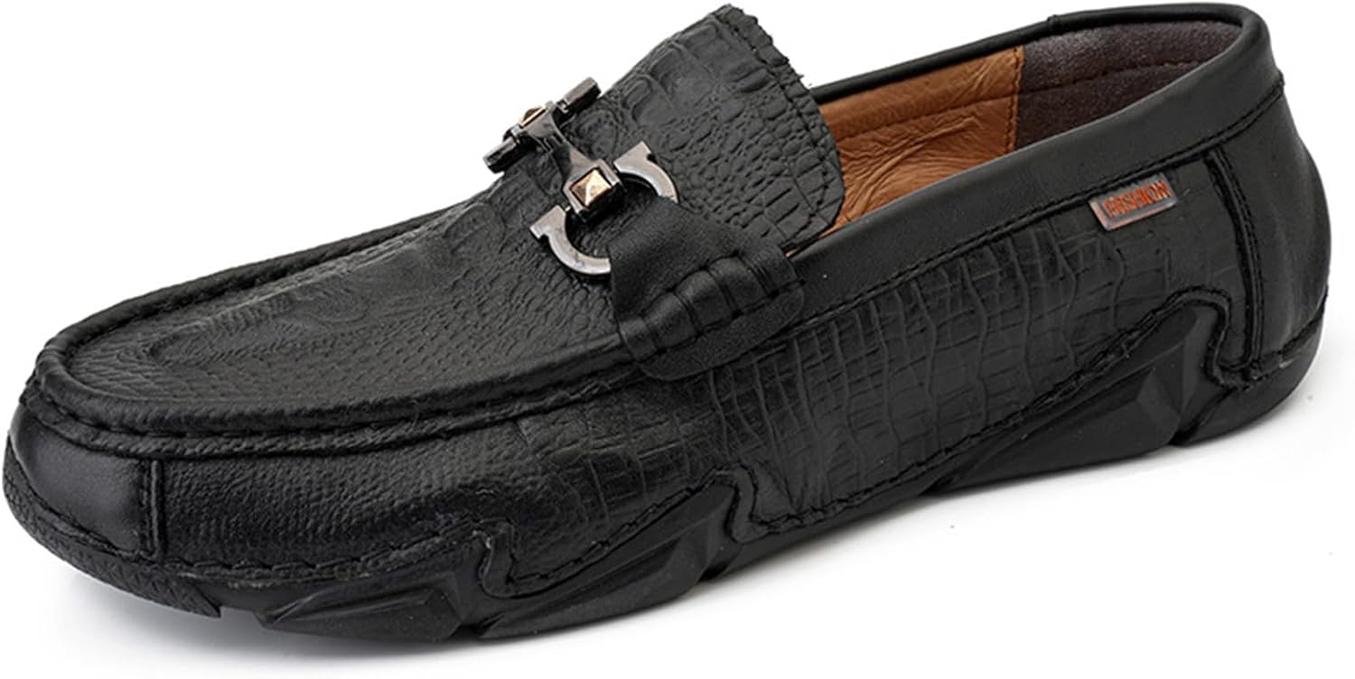 

Мужская повседневная обувь ручной работы, кожаные лоферы, туфли-лодочки, классические туфли для вождения, модные туфли для ходьбы, работы, офиса, бизнеса Abborora, черный