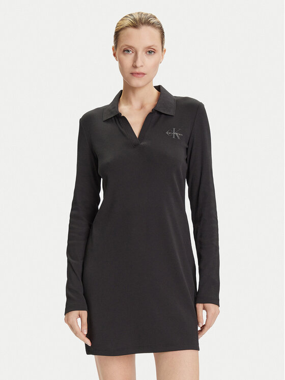 

Повседневное платье slim fit Monologo LV047D214G Calvin Klein Jeans, черный