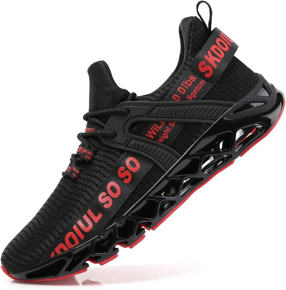 Мужские кроссовки TSIODFO для бега, атлетики, тенниса и ходьбы, A59 Black Red