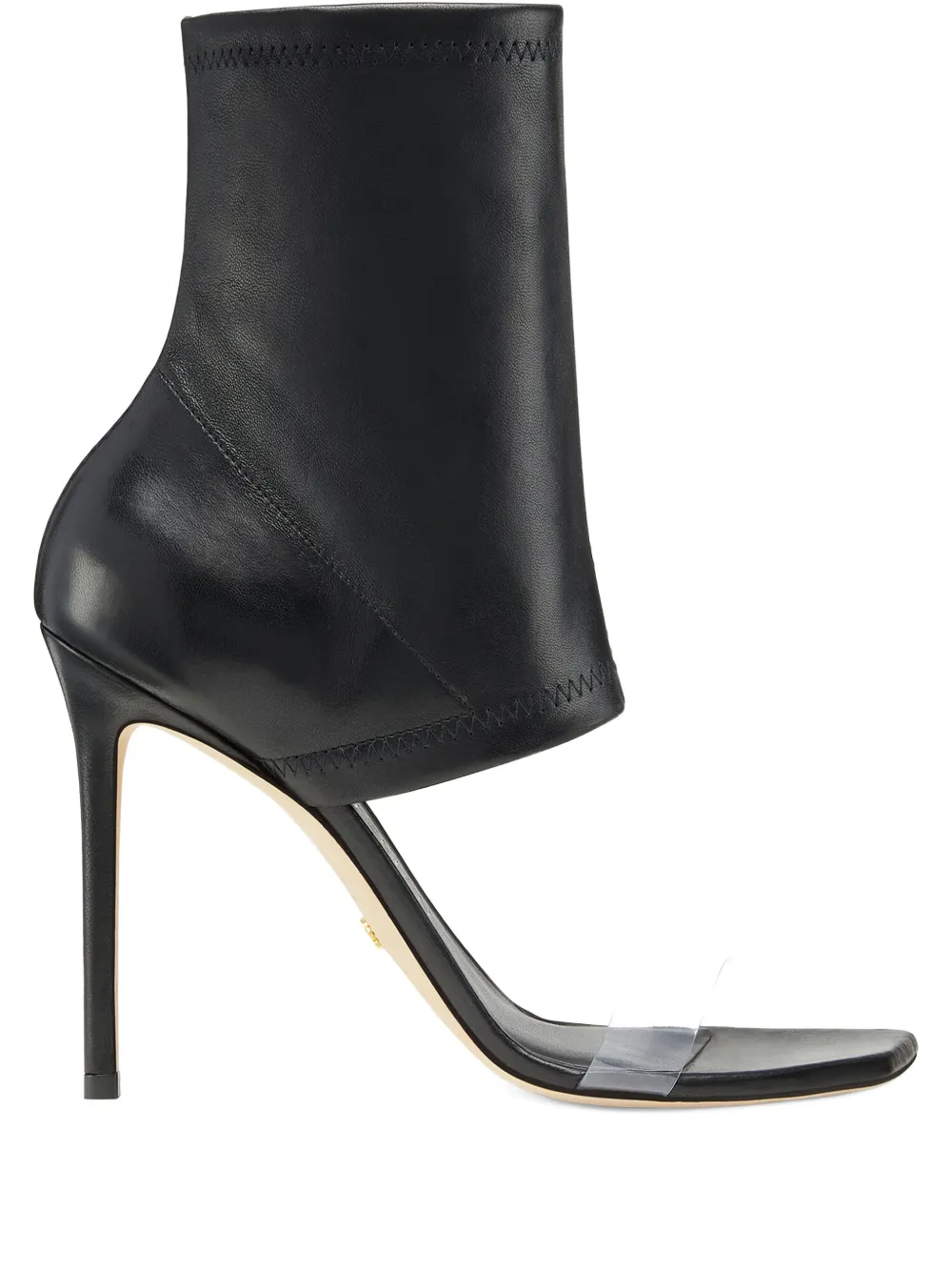 Босоножки Frontrow с эластичными ремешками и каблуком 110 мм Stuart Weitzman, черный