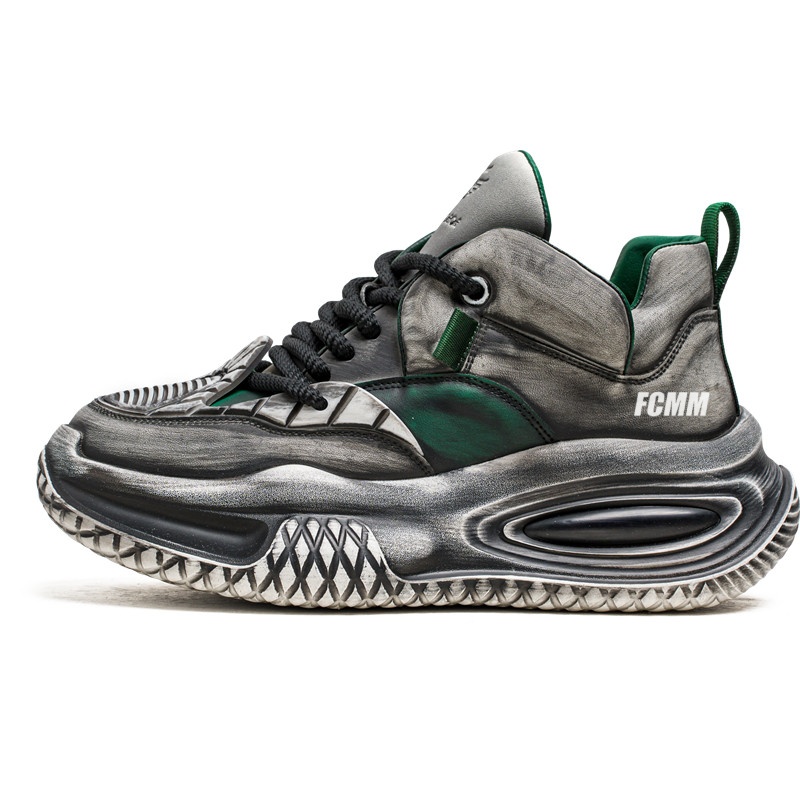 

FCMM Мужские низкие массивные кроссовки Black Green, цвет Black Green