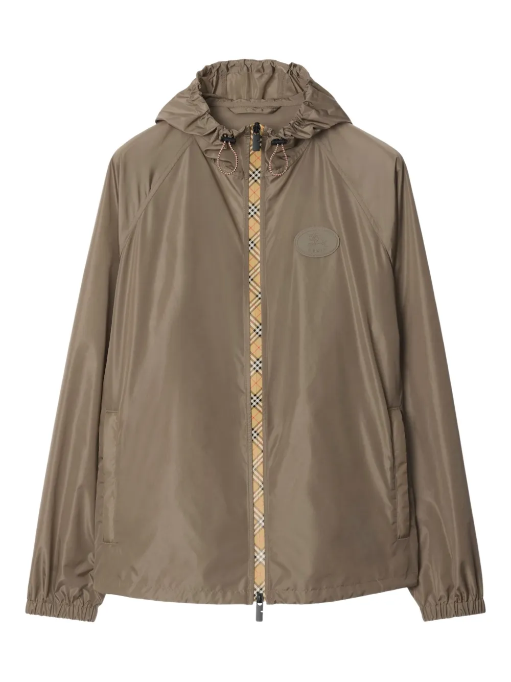 

Куртка с капюшоном и клетчатой отделкой BURBERRY, коричневый