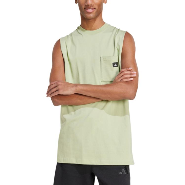 Баскетбольная майка SS25 мужская Adidas, желто-зеленый — фото 3