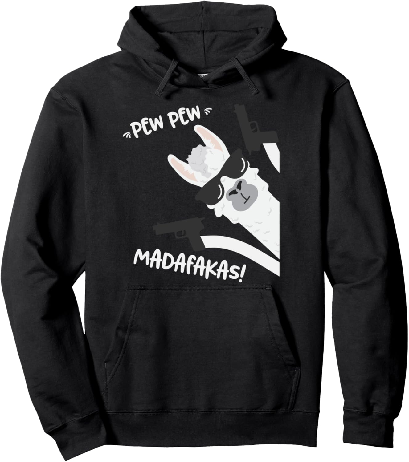 

Худи Llama Alpaca With Pistols Vintage I PewPew Madafakas Pew Pew Crazy Llama I Gift Camel, черный