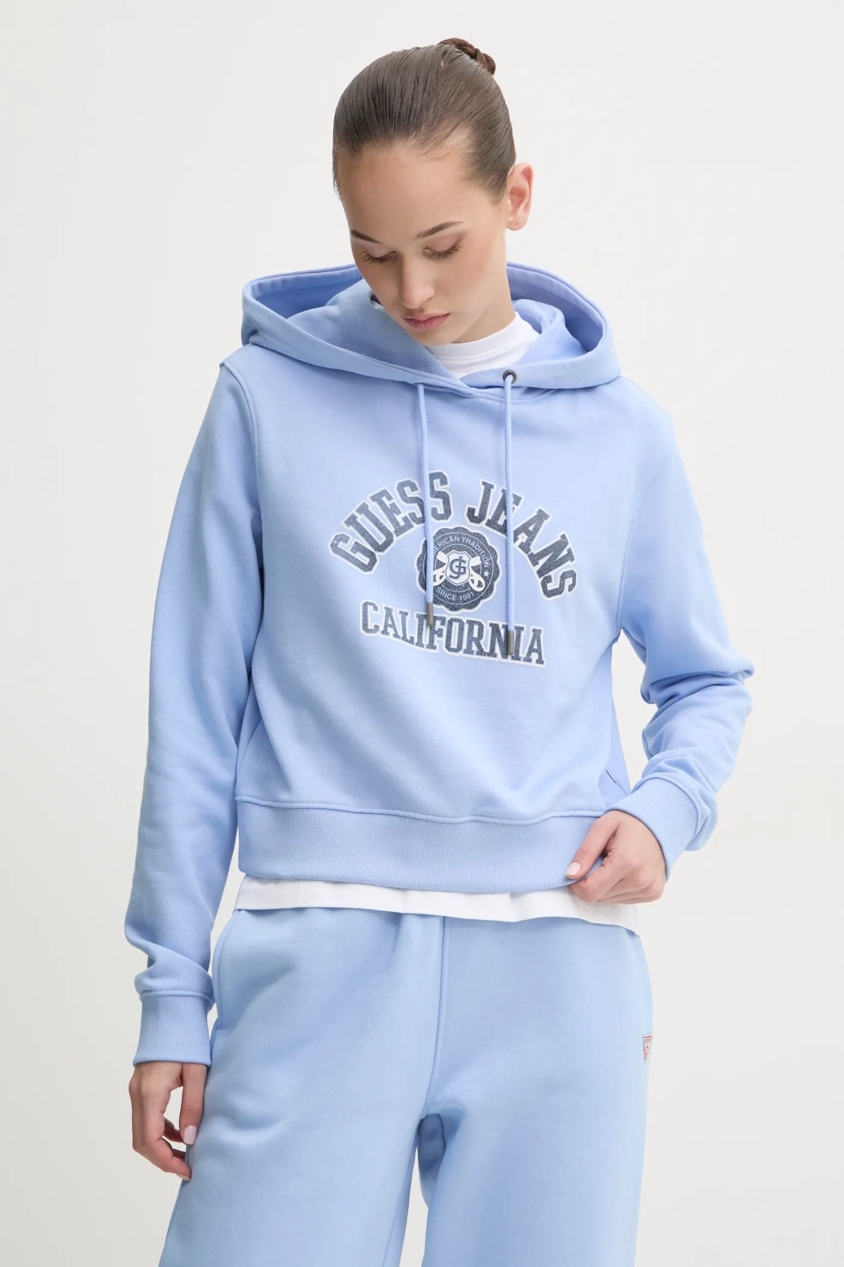 

Хлопковая толстовка Guess Jeans, синий