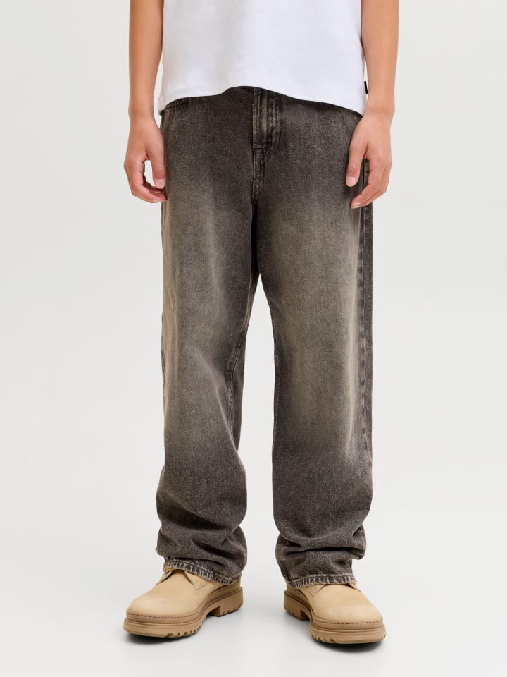 JACK & JONES Junior Свободные джинсы JJIALEX JJIORIGINAL SQ 335 BF JNR из черного денима — фото 3