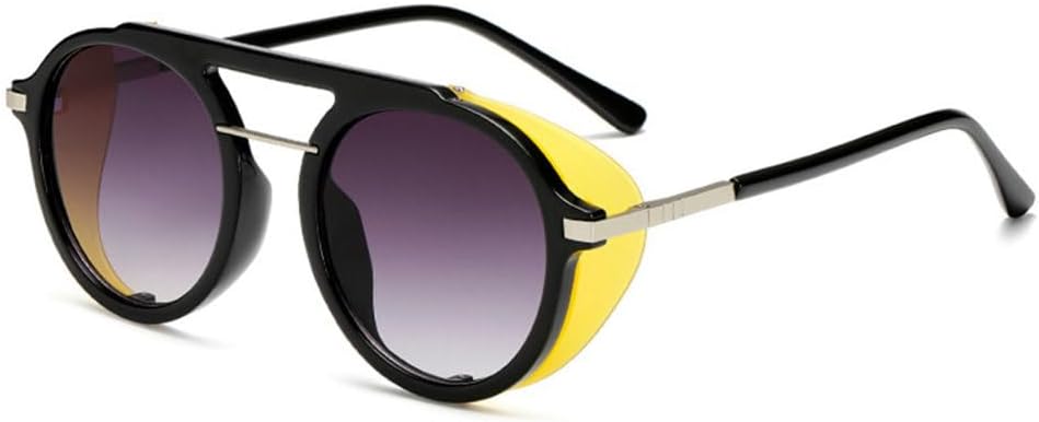 

Солнцезащитные очки в стиле стимпанк для мужчин и женщин, модные круглые солнцезащитные очки для женщин, винтажные панк-очки с защитой от УФ-излучения UV400 WQFFQWK, 2