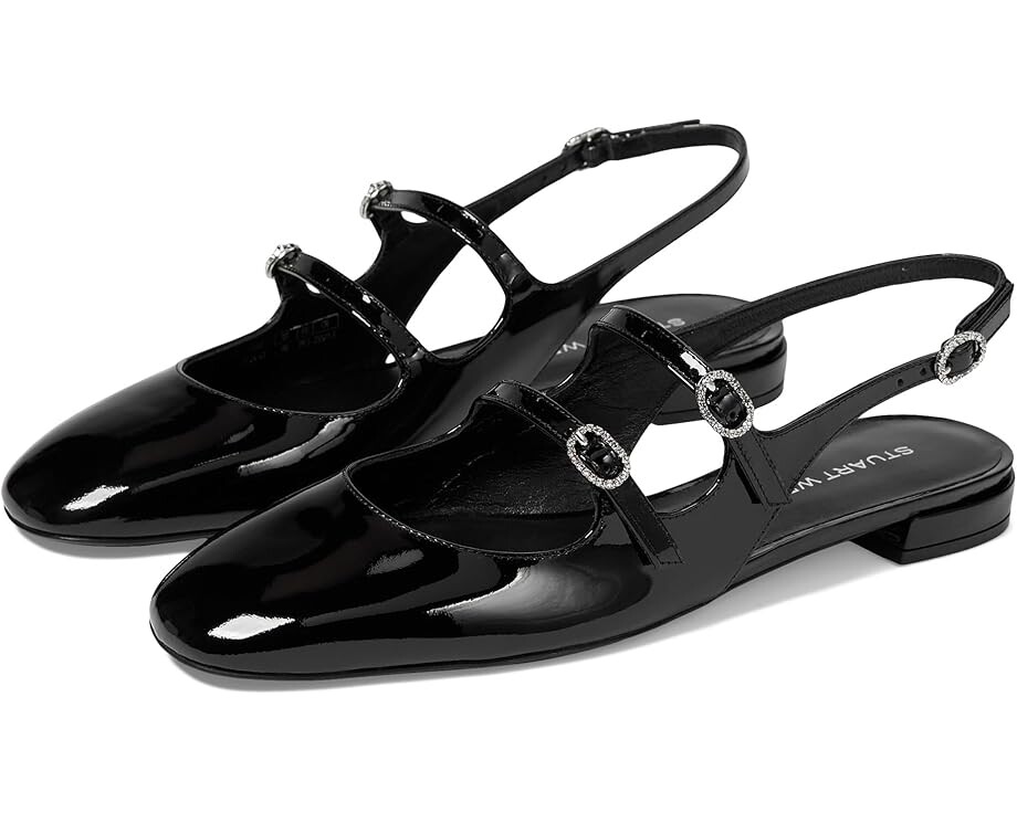 

Туфли на плоской подошве Stuart Weitzman Claris Mj Slingback, цвет Black 3