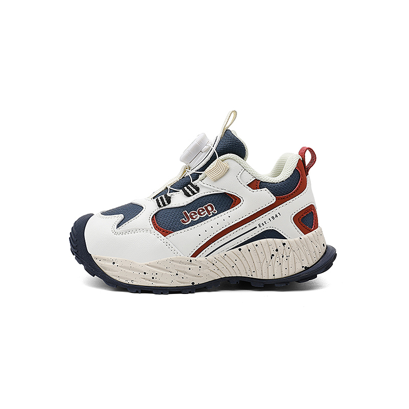 

Низкие детские беговые кроссовки Jeep темно-синие с красным