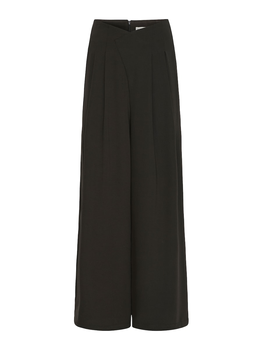 

Широкие брюки со складками спереди ICHI IHLINTA, черный