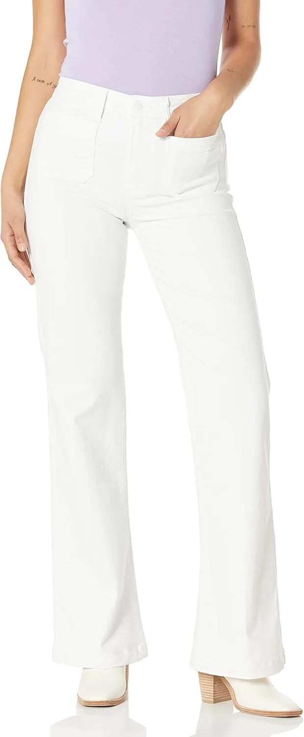 

PAIGE Женские брюки Leenah с накладными карманами, высокие, широкие, цвет crisp white