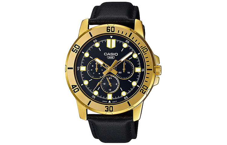 

CASIO Мужские стандартные черные часы MTP-VD300GL-1E