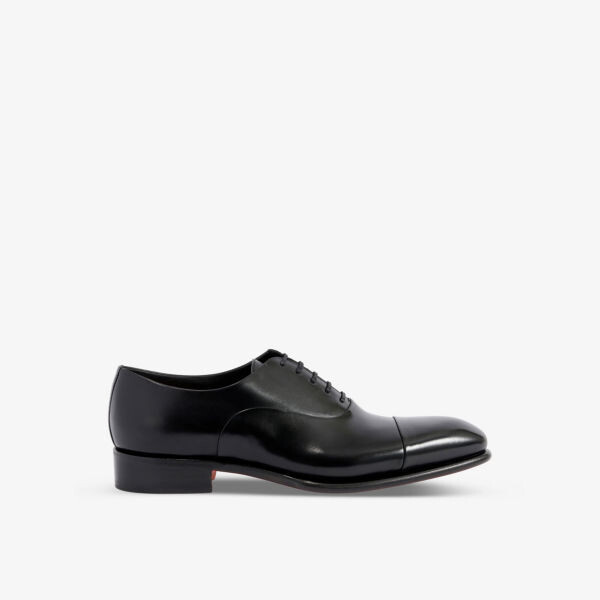 

Кожаные оксфорды Carter с закрытым носком Santoni, черный