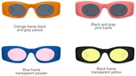 

Солнцезащитные очки в овальной оправе из смолы, разноцветные, для мужчин и женщин, забавные, для активного отдыха на природе, модель 2026 года MTZJH, Style B