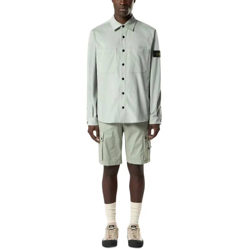 Футболка с длинным рукавом Stone Island Sage Green — фото 4