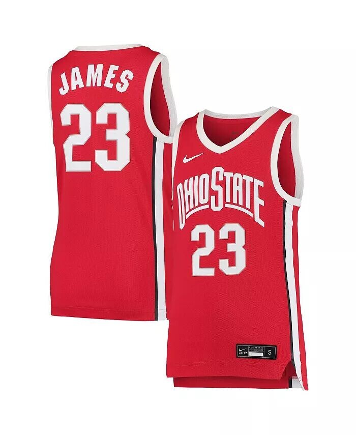 

Реплика баскетбольной майки Big Boys Le Bron James Scarlet Ohio State Buckeyes Nike
