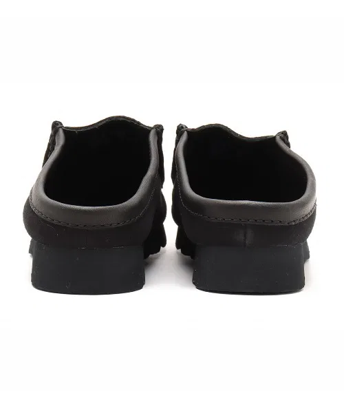 Кроссовки Clarks Wallabee Slip на шнуровке, из замши, на подошве Vibram, цвет чёрный — фото 3