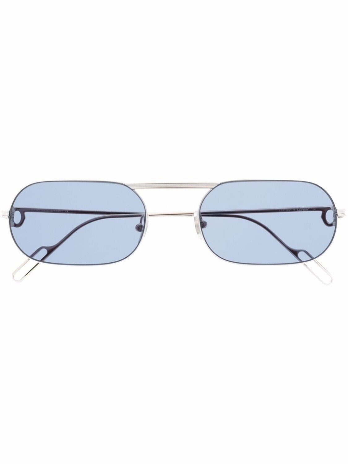 

Солнцезащитные очки в овальной оправе Cartier Eyewear, серебристый