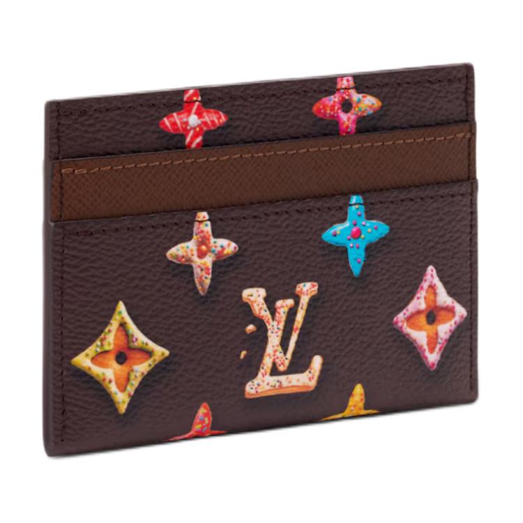 LOUIS VUITTON Кардхолдер Monogram Donuts Coated Canvas для мужчин, коричневый — фото 2