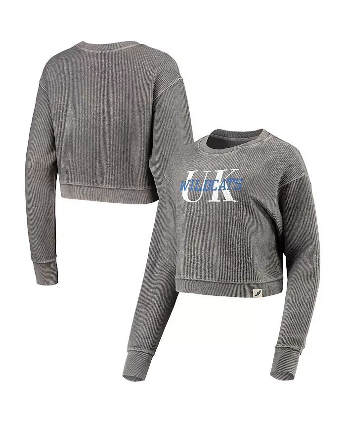 

Женская графитовая толстовка Kentucky Wildcats Classic Corded Timber Crop Pullover League Collegiate Wear