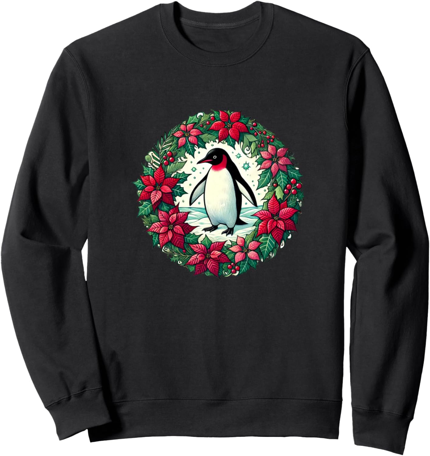 

Рождественская толстовка с изображением пингвина Retro Penguins Loves Snugg, черный