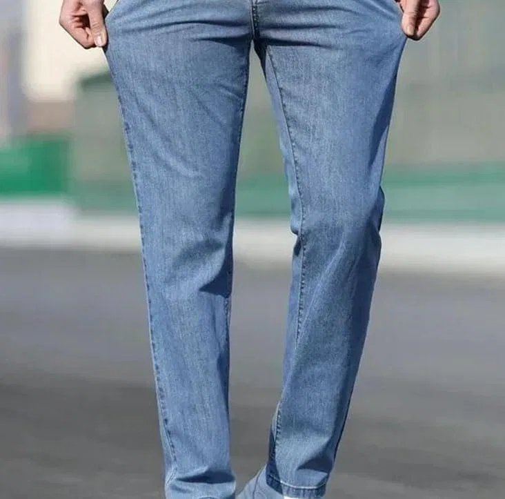 Джинсы свободные Straight Leg, Blue — фото 4