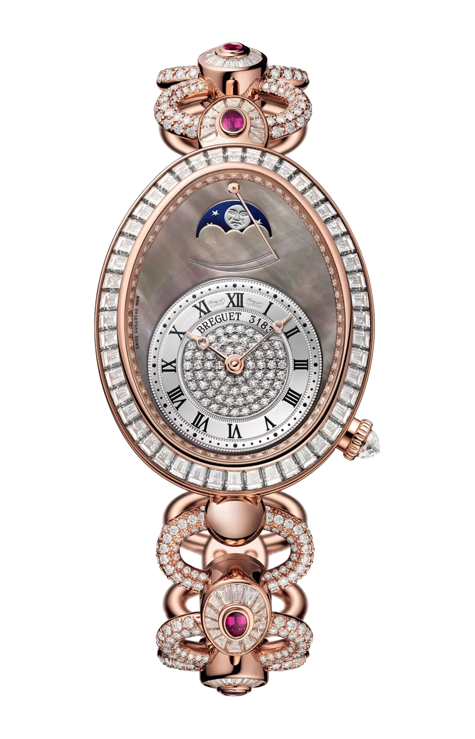 

Часы ladies' reine de naples hight jewellery moon pahases Breguet