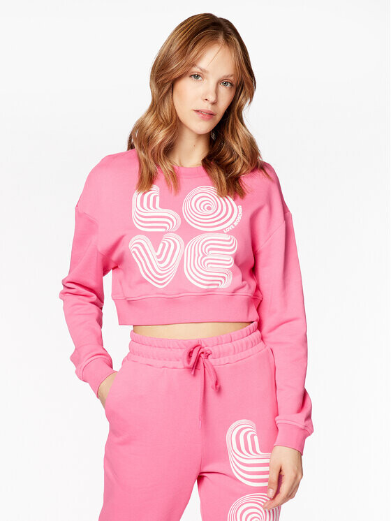 

Укороченная толстовка Love Moschino, розовый