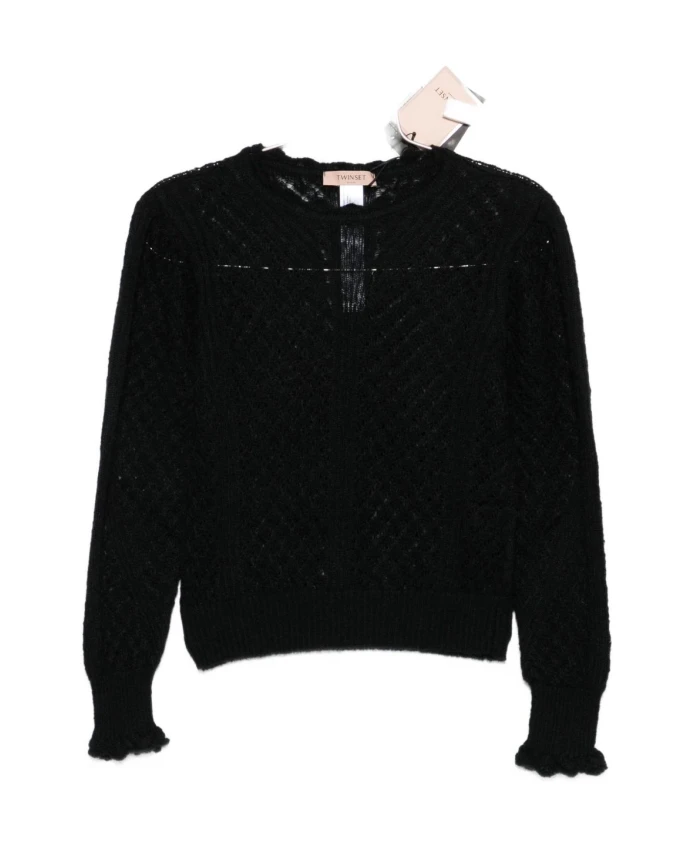 

Джемпер из смеси мохера Twinset, черный