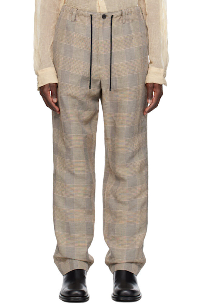 

Бежевые льняные брюки Dries Van Noten