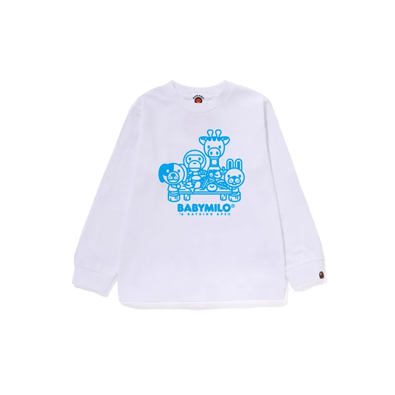 Футболка A BATHING APE для детей 3-7 лет белая