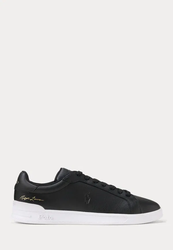 Кроссовки кожаные Heritage Court II Leather Sneaker Trainers Polo Ralph Lauren, черный